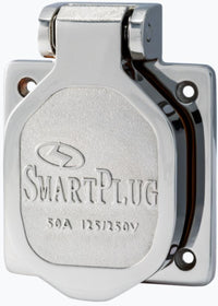 SmartPlug Stainless Steel shorepower inlet. 240V - 50A - IP56