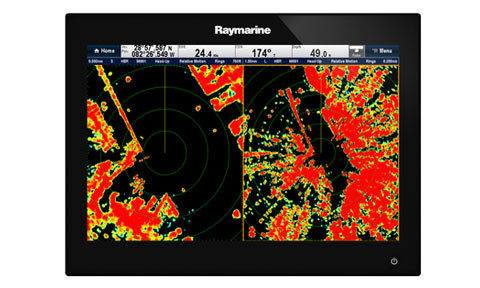 Raymarine gS165 15.4 inch Glass Bridge Multifunction Display 6 o clock optimal viewing