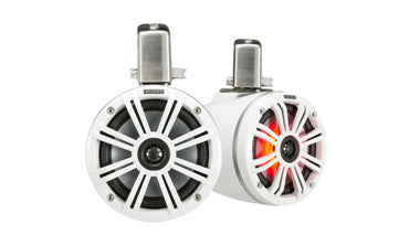 Kicker Audio KM Marine 6.5 Inch Tower Coaxial Speaker System White