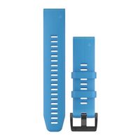 Quantix QuickFit® 22 Watch Bands, Cyan blue silicone