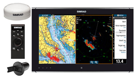 Simrad NSO evo2 24 Inch Glass Bridge Monitor Bundle, No Charts