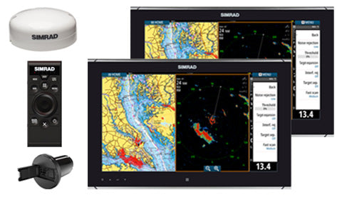 Simrad NSO evo2 Dual 19 Inch Glass Bridge Monitor Bundle