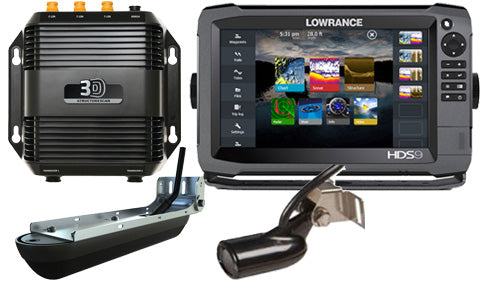 Lowrance HDS-9 Gen3 ROW with Mid High StructureScan 3D Transducer