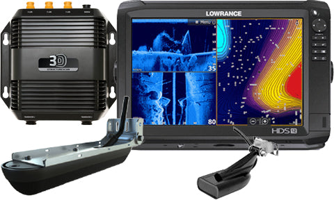 Lowrance HDS-12 Carbon ROW with 3D StructureScan Box and Transducer