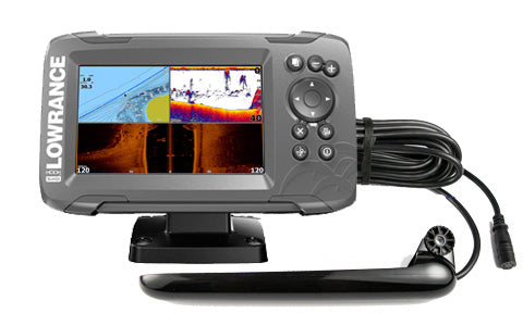 Lowrance Hook2-5 TripleShot Chartplotter Fishfinder High Chirp, SideScan and DownScan Imaging