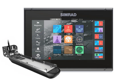 Simrad GO9 XSE MFD ROW 9 Inch 3-in-1 Transducer