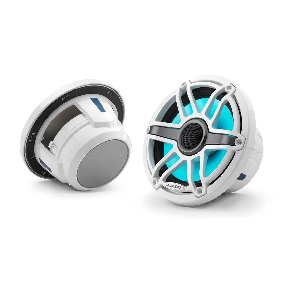 JL Audio® M6 Marine Speakers, 7.7" with LED and White sport grille