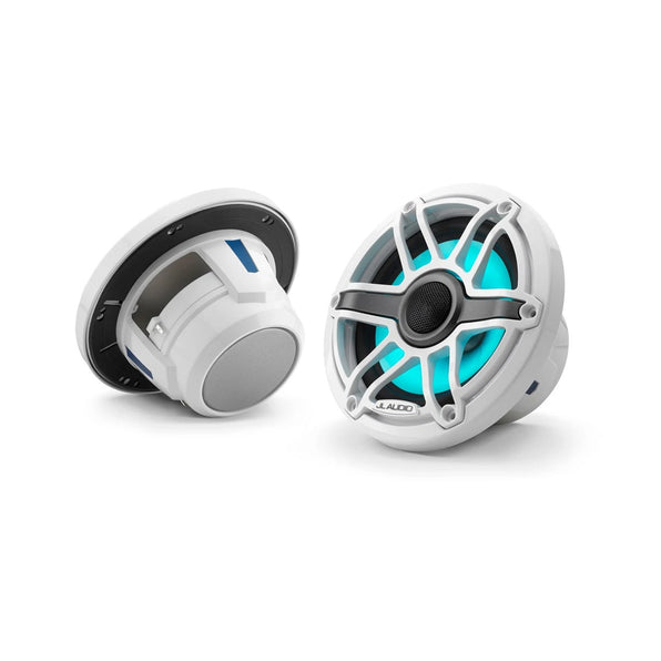 JL Audio® M6 Marine Speakers, 6.5" with LED and White sport grille