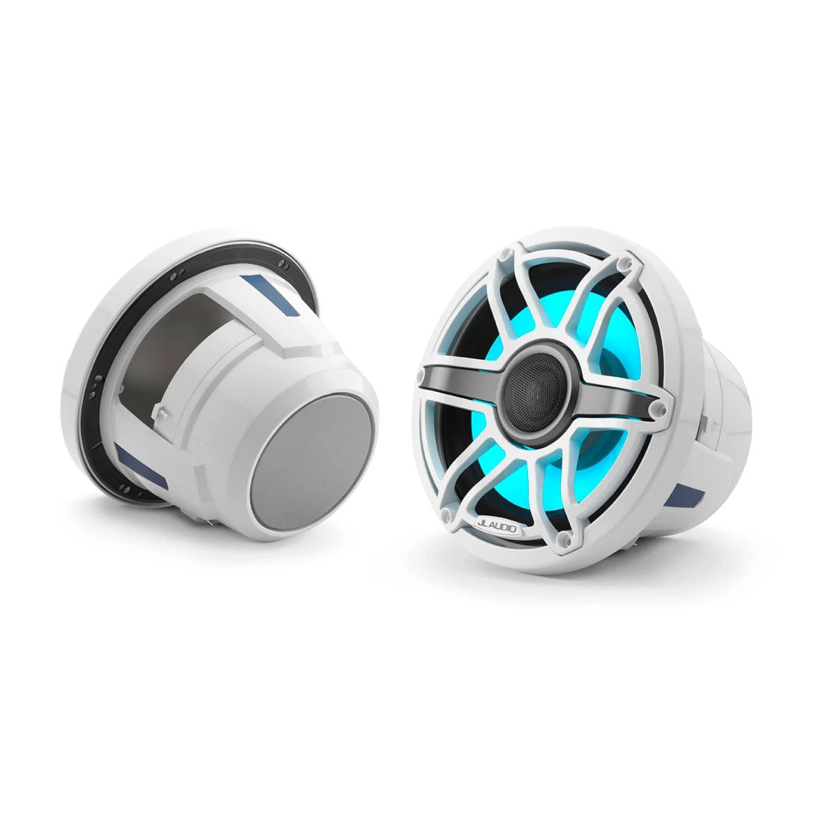 JL Audio® M6 Marine Speakers, 8.8" with LED and White sport grille