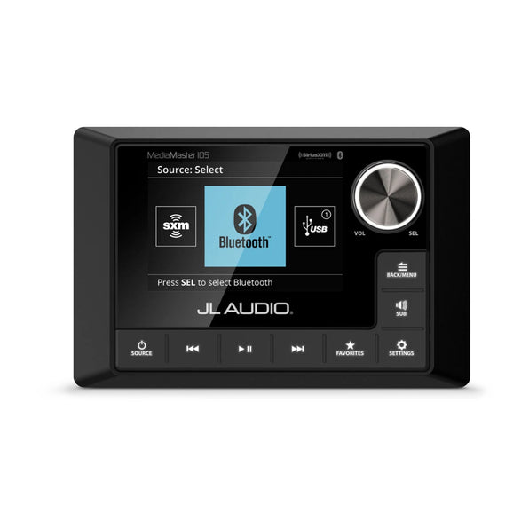 JL Audio® Stereo, MM105 Weatherproof Source Unit with Full-Colour LCD Display