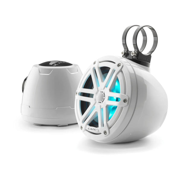 JL Audio® VeX™ Enclosed System, M3 6.5” with LED and White Sport Grille (M3-650VEX-Gw-S-Gw-i)