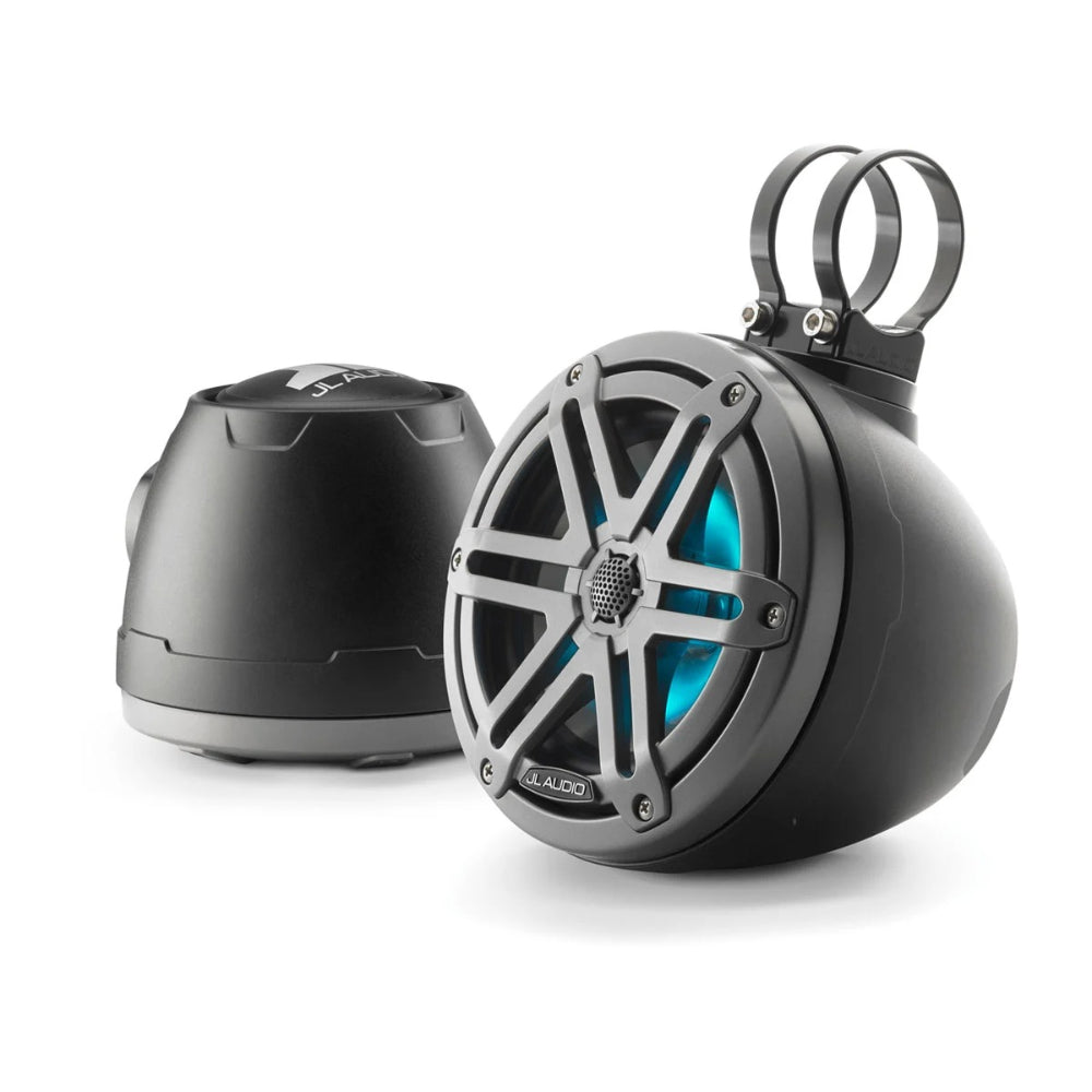 JL Audio® VeX™ Enclosed System, M3 6.5” with LED and Grey Sport Grille (M3-650VEX-Mb-S-Gm-i)
