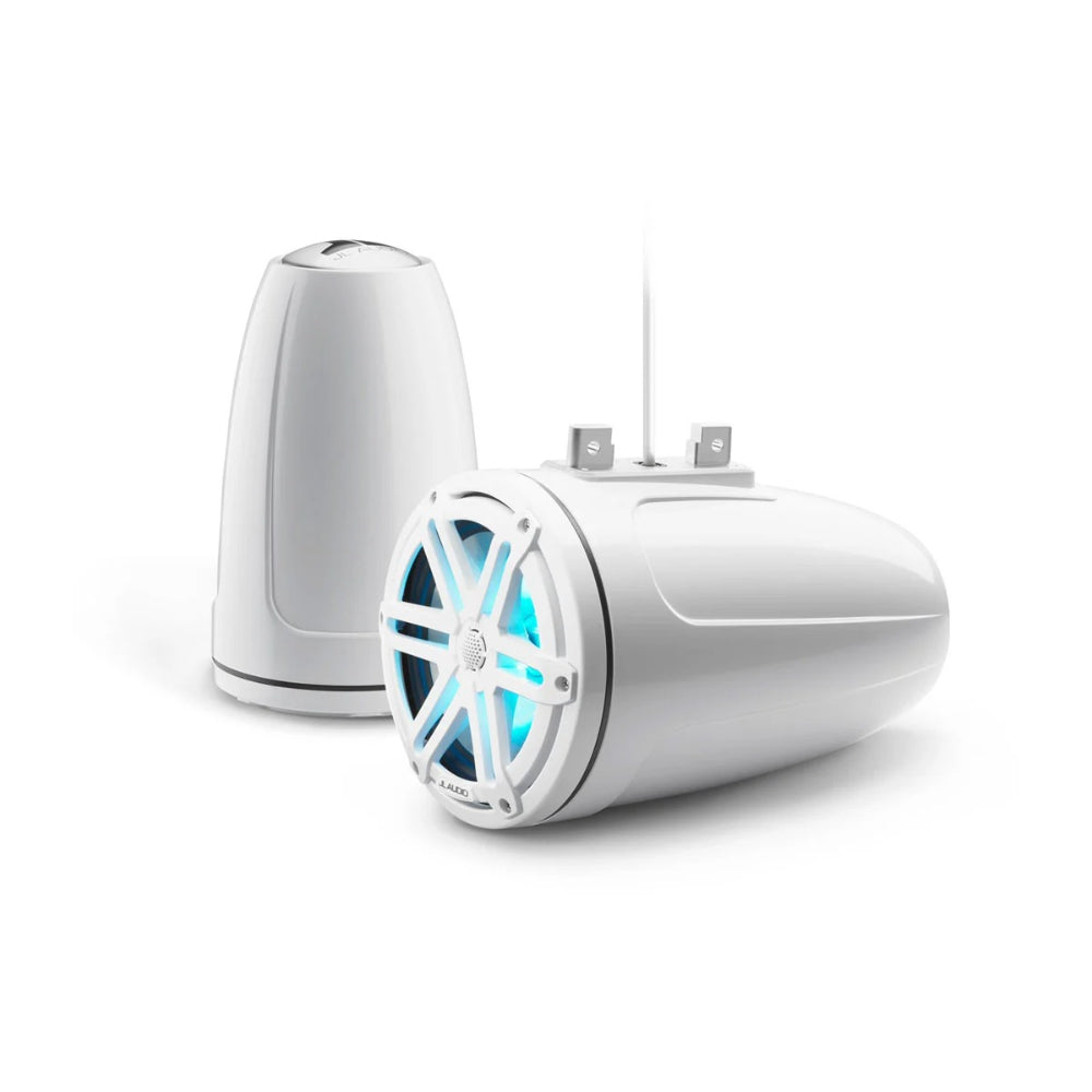 JL Audio M3 Enclosed Tower Speakers - 7.7" - RGB LED - White Sport