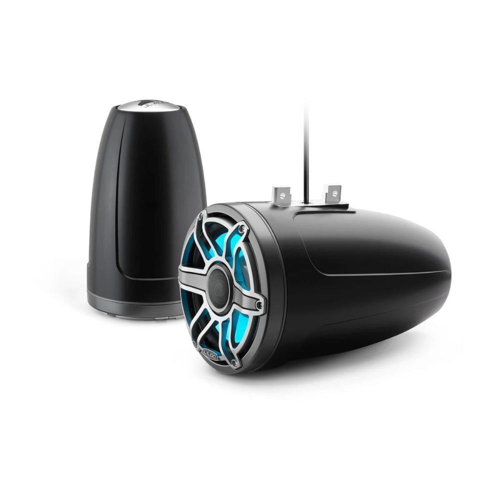 JL Audio M6 Enclosed Tower Speakers - 8.8" - RGB LED - Titanium Sport