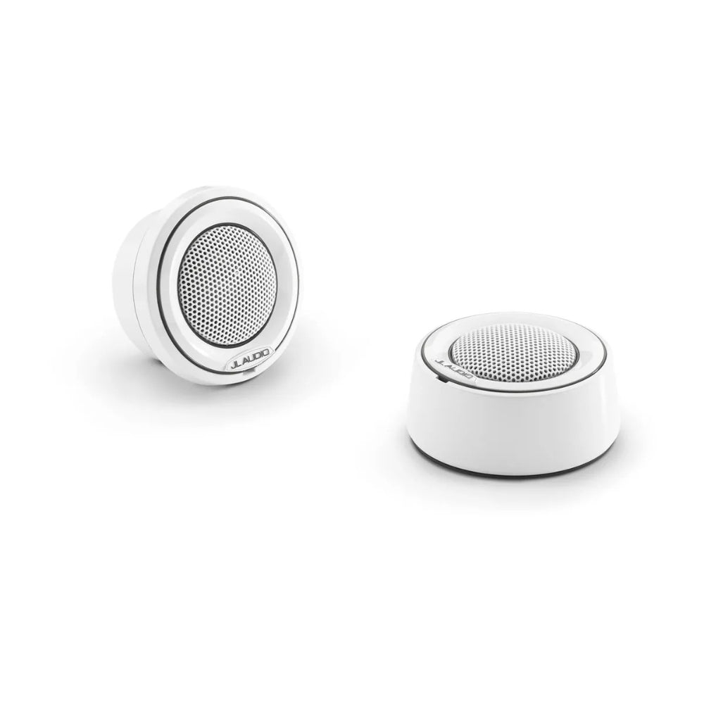 JL Audio® M6 Marine Component Tweeter, 1" with white mounting cups and white trim ring