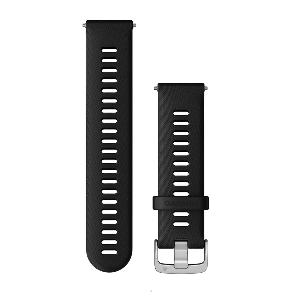 Quick Release Bands (22 mm), Black, silver hardware