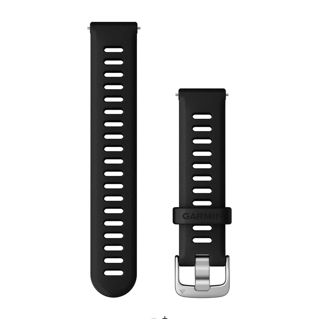 Quick Release Bands (18 mm), Black, silver hardware