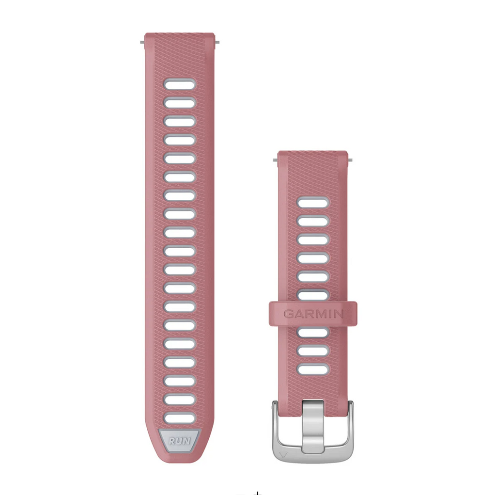 Quick Release Bands (18 mm), Pink/Whitestone, silver hardware