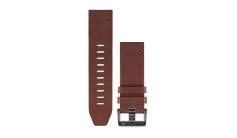 Garmin QuickFit 22mm Watch Band Brown Leather Fenix 5 Quatix 5