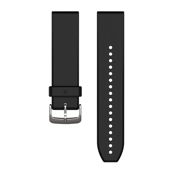 QuickFit® 22 Watch Bands, Black/Silver silicone