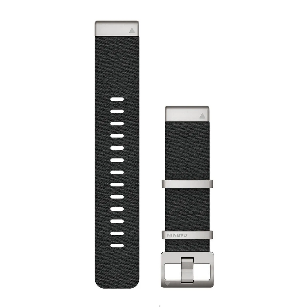 QuickFit® 22 Watch Bands, Jacquard-weave nylon strap – Black