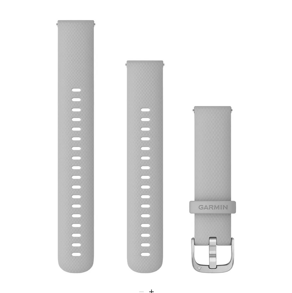 Quick Release Bands (18 mm), Mist grey, silver hardware