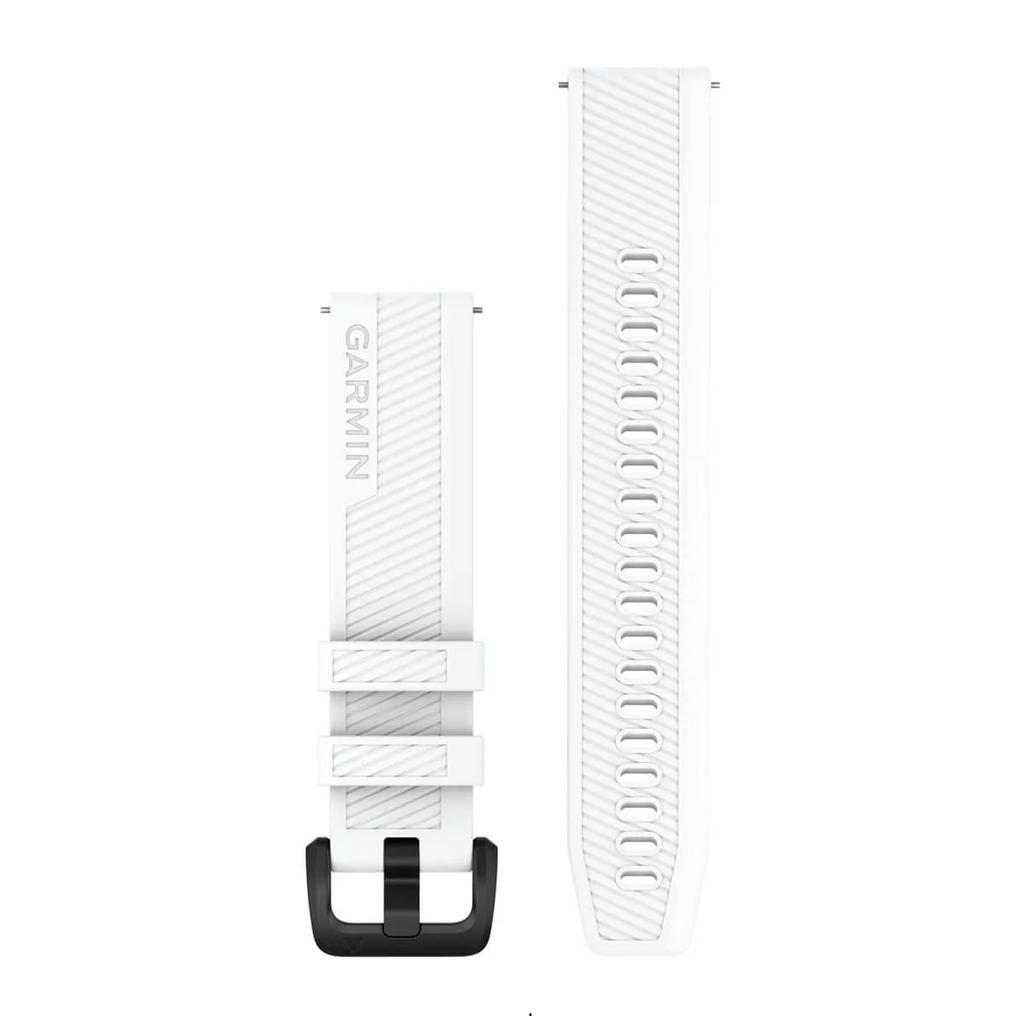 Quick Release Bands (20 mm), White, black hardware