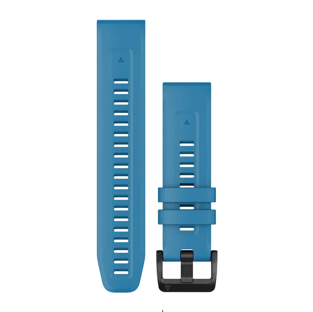 QuickFit® 22 Watch Bands, Cirrus blue, black stainless steel hardware
