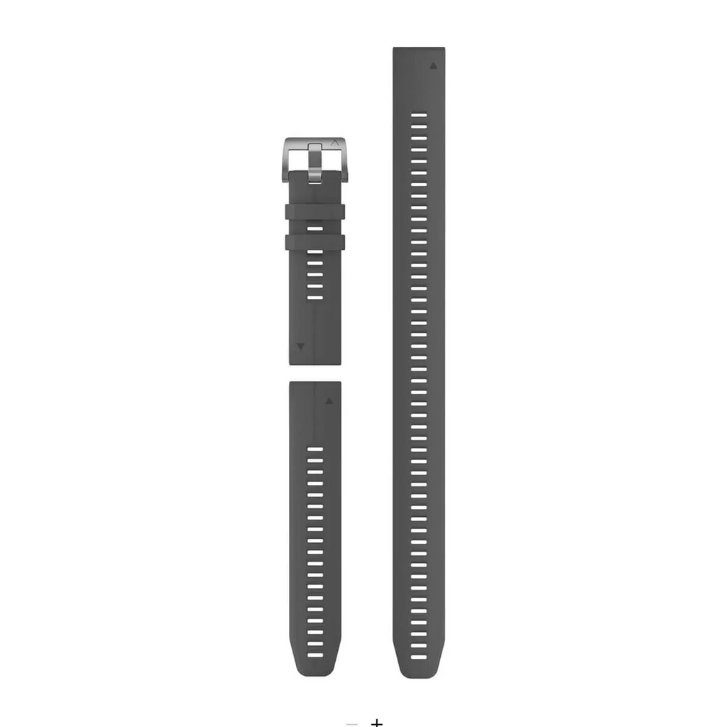 QuickFit® 22 Dive Watch bands, Slate grey silicone (3-piece Dive Set)