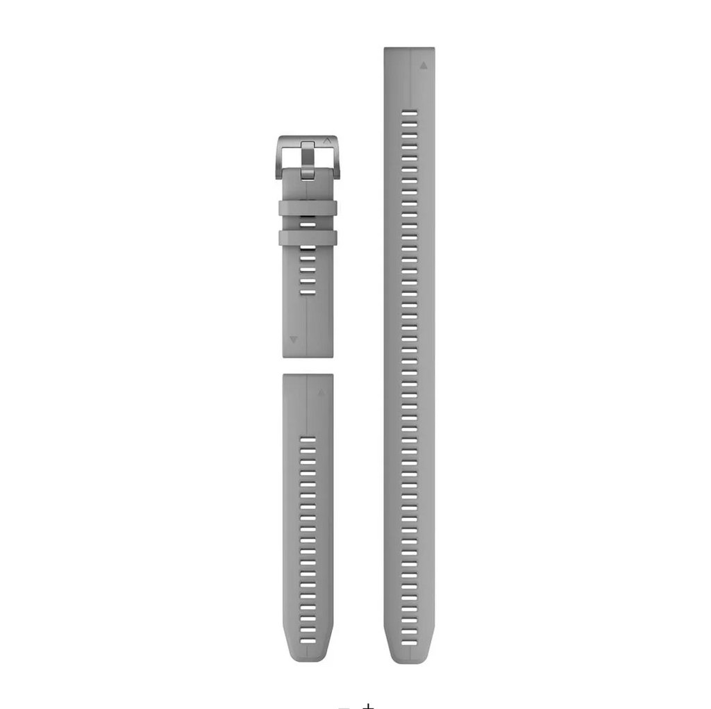 QuickFit® 22 Dive Watch bands, Powder grey silicone (3-piece Dive Set)