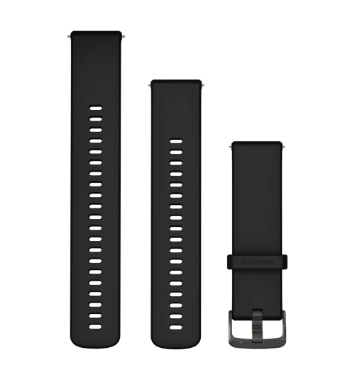 Quick Release Bands (22 mm), Black with Slate Hardware