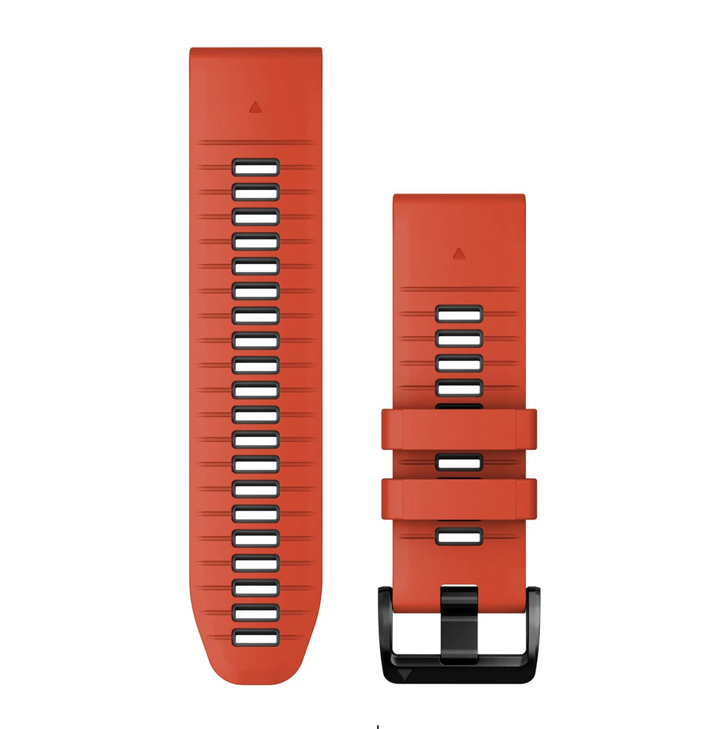 QuickFit® 26 Watch Bands, Flame Red/Graphite Silicone