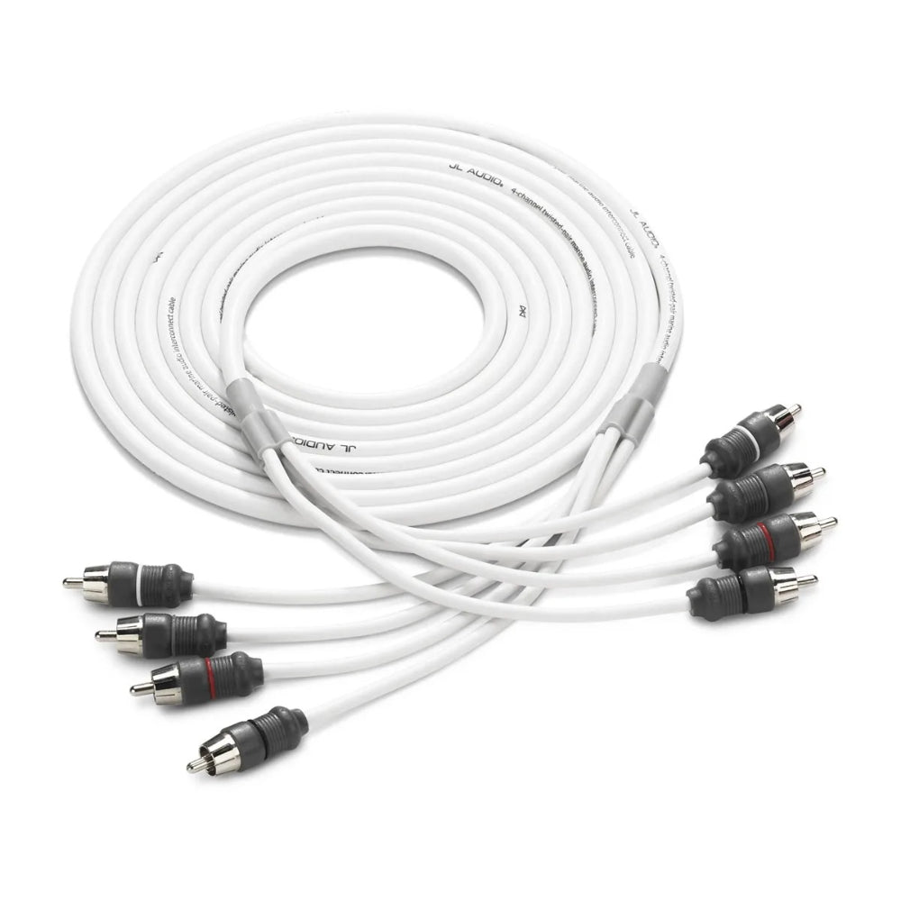 JL Audio® Marine Audio Interconnect, 4-channel, 12' to 25' (XMD-WHTAIC4-12)