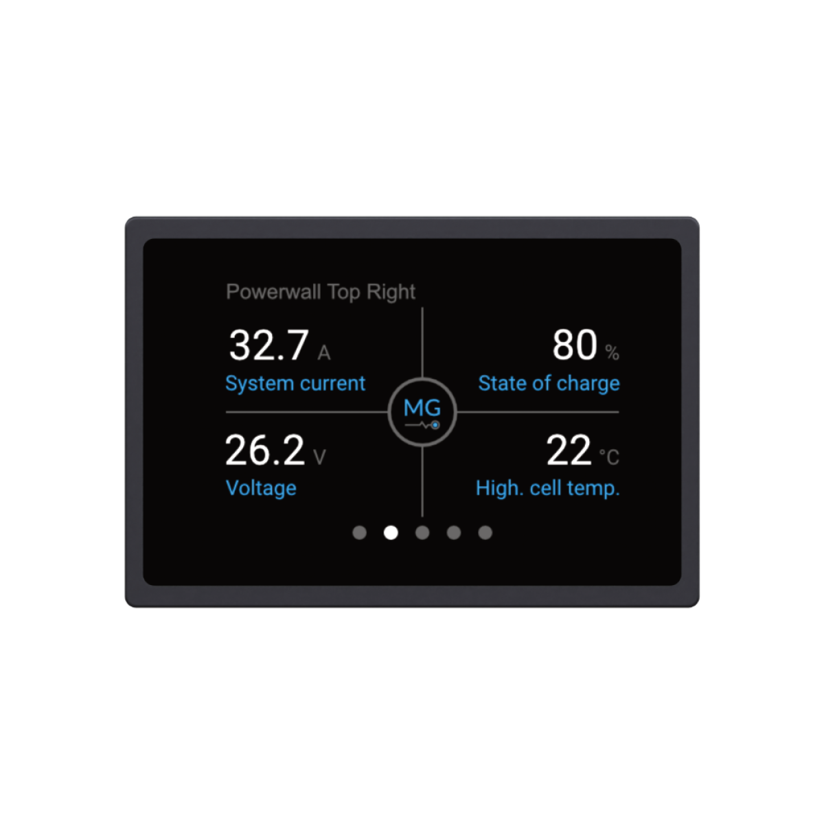 MG’s Energy Monitor controls and monitors MG battery systems.