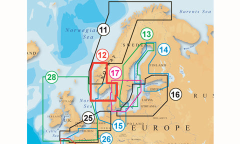 Navionics Platinum Plus SD Card Preloaded with 12P Plus Norway South-West