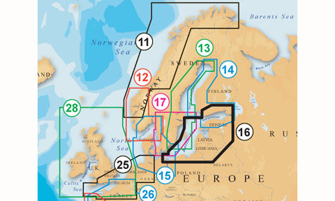 Navionics Platinum Plus Compact Flash Card Preloaded with 16P Plus South Baltic