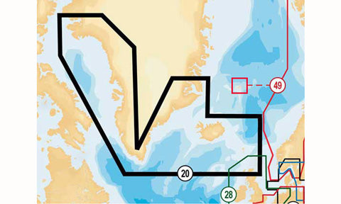 Navionics Plus SD Card Preloaded with 20XG Greenland and Iceland