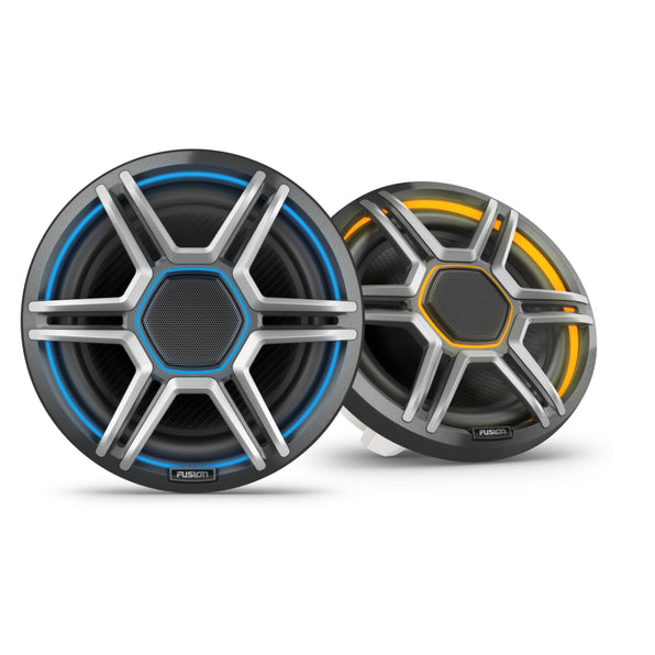 Fusion Apollo™ Speakers, 8.8" LED Marine Speakers with Sports Grey Grilles