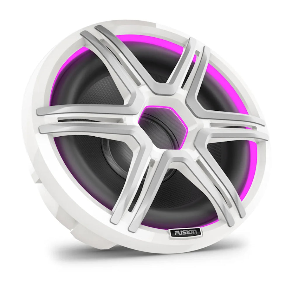 Fusion Apollo™ Subwoofer, 12" LED Marine Subwoofer with Sports White Grille