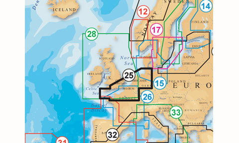 Navionics Platinum Plus Compact Flash Card Preloaded with 25P Plus UK South-Hamburg