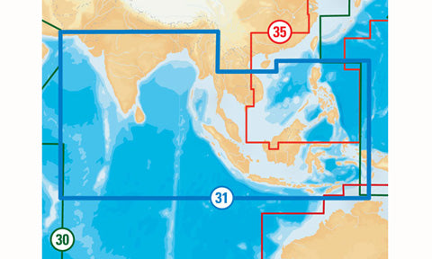 Navionics Plus Compact Flash Card Preloaded with 31XG Indian O-S China Sea