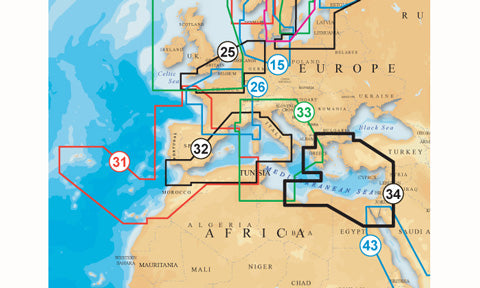 Navionics Platinum Plus Compact Flash Card Preloaded with 34P Plus Mediterranean