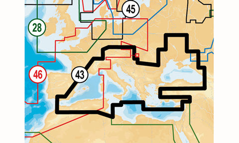 Navionics Plus SD Card Preloaded with 43XG Mediterranean  and Black Sea - NAEU643L