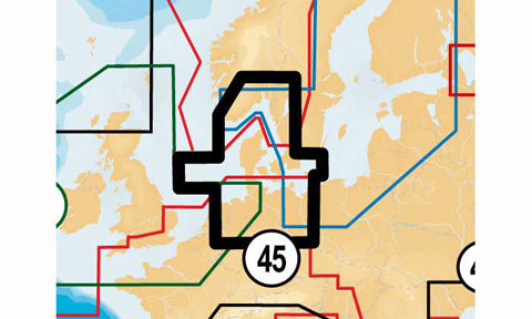 Navionics Plus Compact Flash Card Preloaded with 45XG Skagerrak and Kattegat