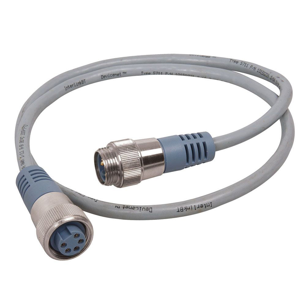 MINI DOUBLE-ENDED CORDSET,M TO F,6M GRAY