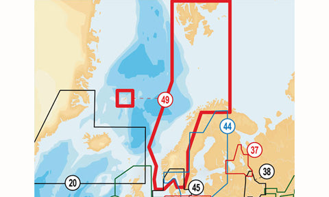 Navionics Plus Compact Flash Card Preloaded with 49XG Norway