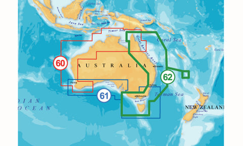 Navionics Platinum Plus Compact Flash Card Preloaded with 62P Australia E and N