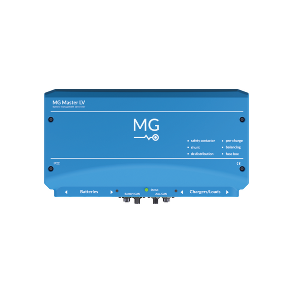 MG Energy Systems Low Voltage Master BMS. 24-48V. 400A - M12 and RJ45 CAN Connection