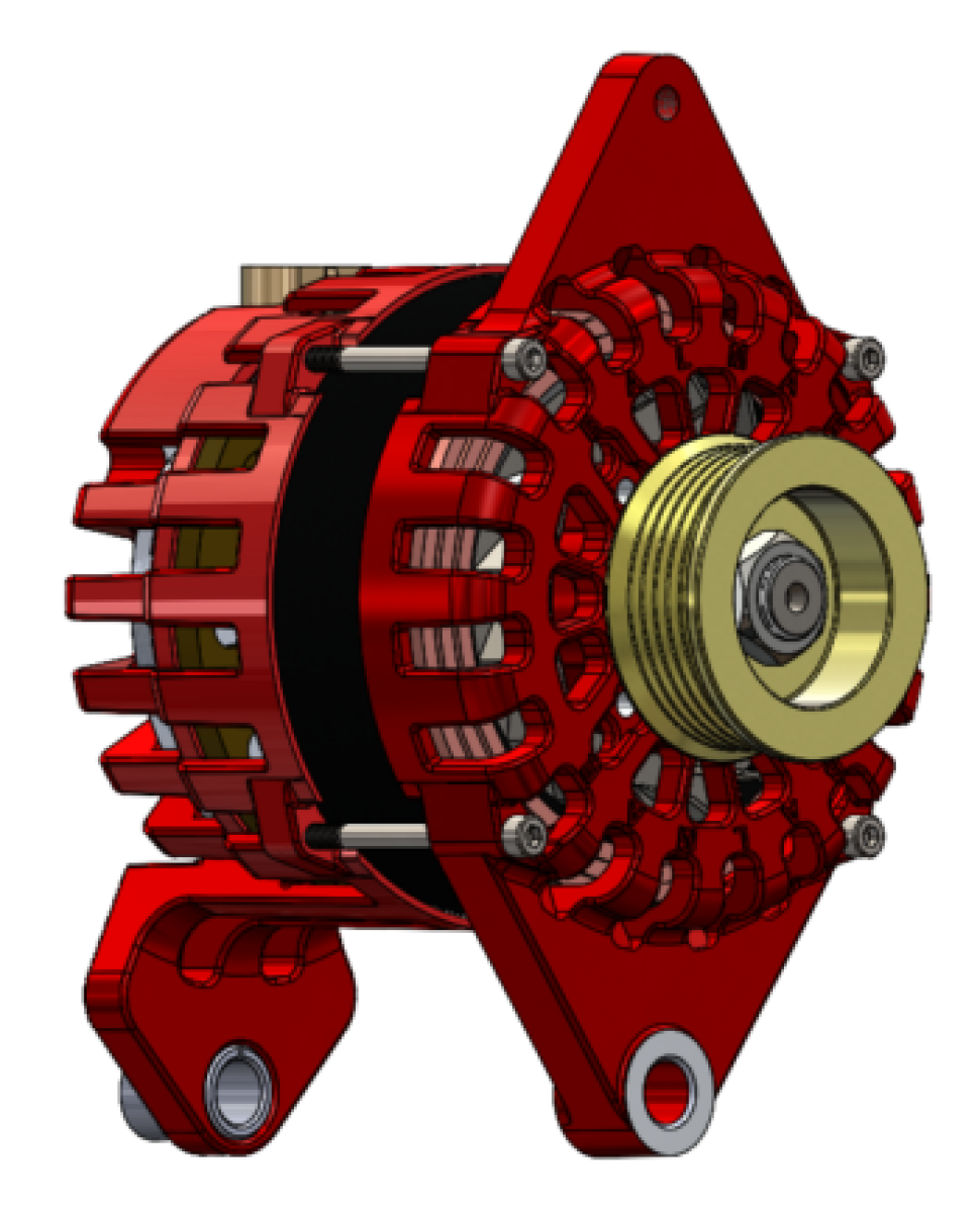 Alternator, XT Series, 170A, 12V, DF, 4in, K6Pul