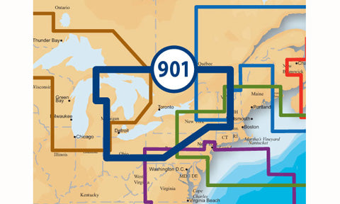 Navionics Platinum Plus Compact Flash Card Preloaded with 901P Plus East Great Lakes